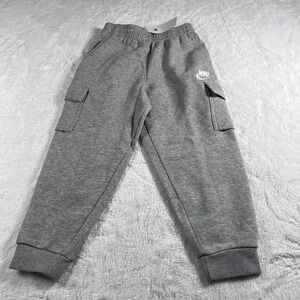 Nike Child Size 6 DK Grey Heather Cargo Jogger Sweatpants 86L092-042 NWT